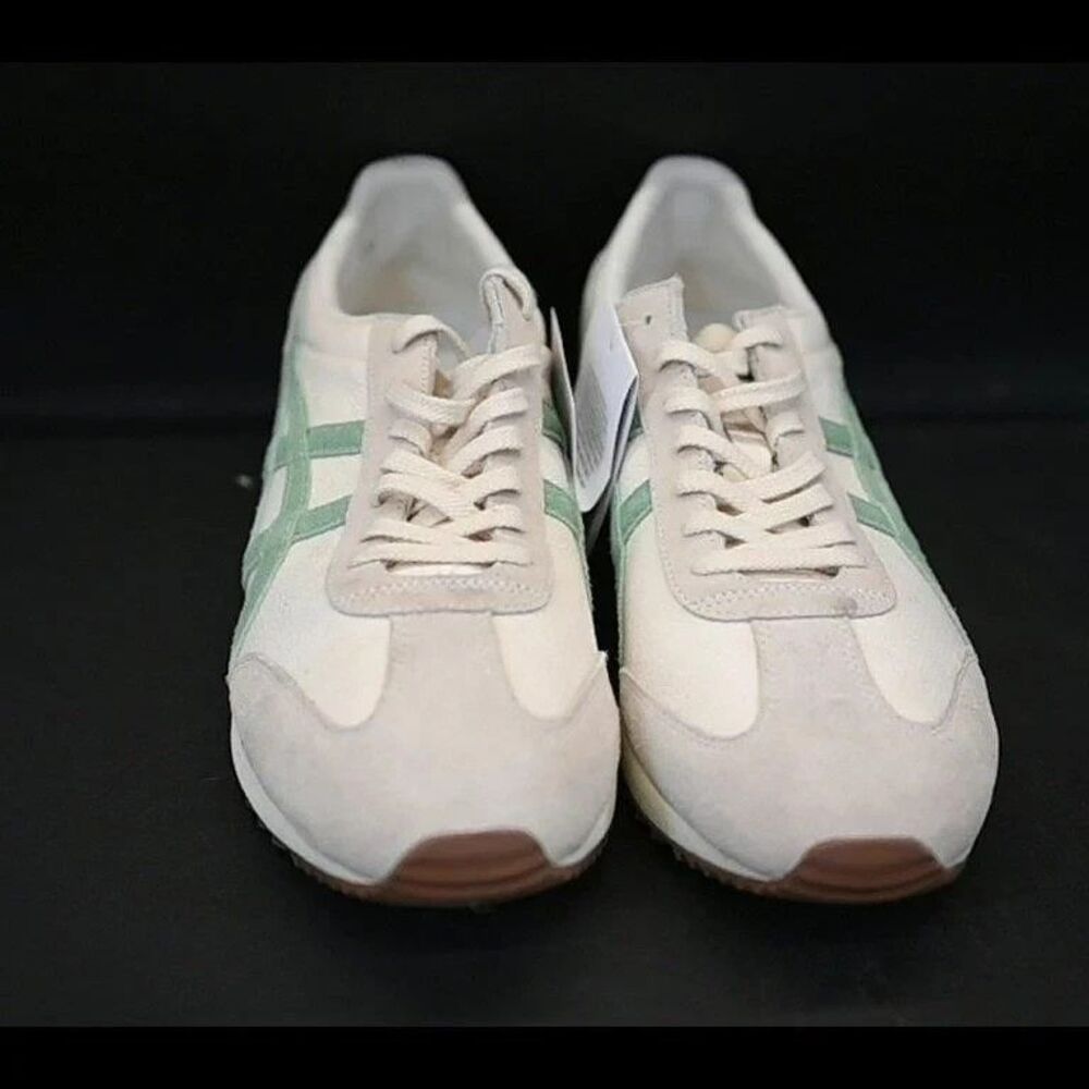 Onitsuka Tiger 1183C284 Leather Suede Sneakers Mens Size 11 EU 45 Green Stripes